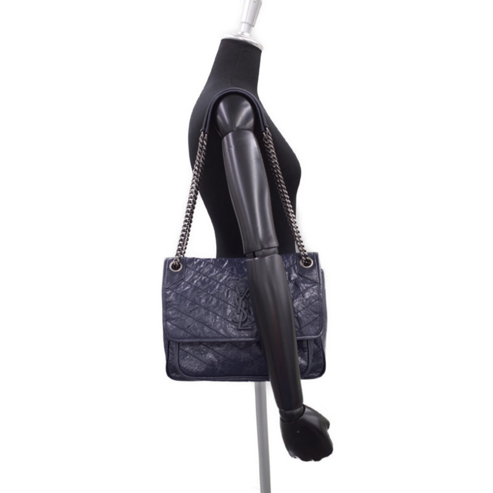 Saint Laurent Paris Niki Chain Shoulder Bag Blue - Picture 9 of 9